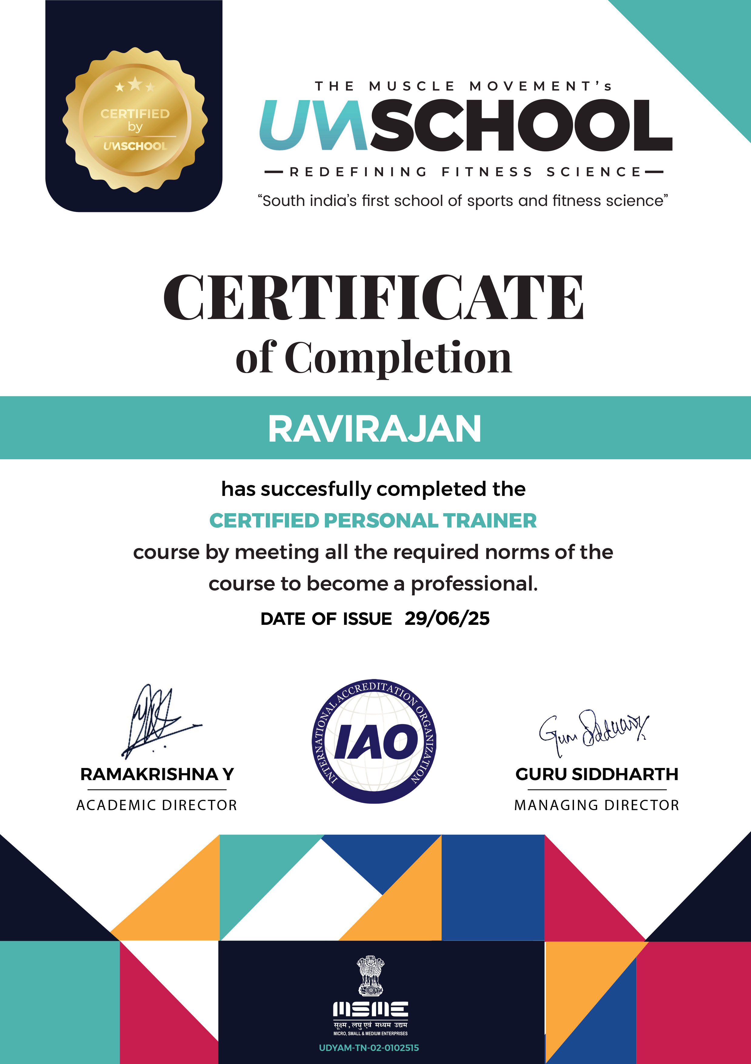 Certified Personal Trainer